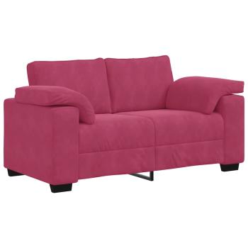 Zweisitzer-Sofa Weinrot 120 cm Samt