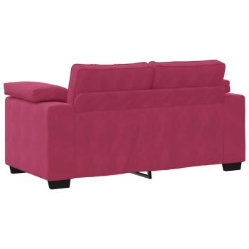 Zweisitzer-Sofa Weinrot 120 cm Samt