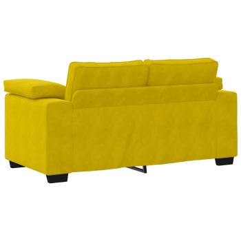 Zweisitzer-Sofa Gelb 120 cm Samt
