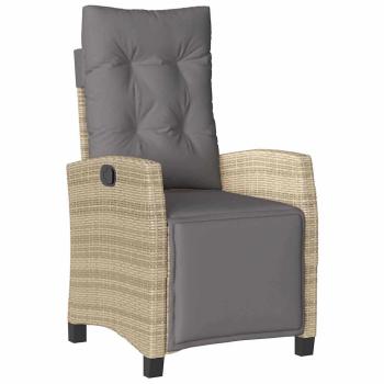 5-teiliges Garten-Esszimmer-Set Beige Poly Rattan