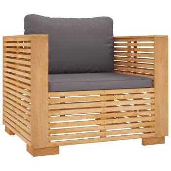 7-tlg. Garten-Lounge-Set mit Kissen Massivholz Teak