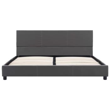 Bettgestell Grau Kunstleder 160x200 cm