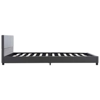 Bettgestell Grau Kunstleder 160x200 cm