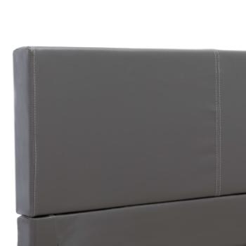 Bettgestell Grau Kunstleder 160x200 cm