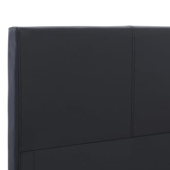 Bettgestell Schwarz Kunstleder 180x200 cm