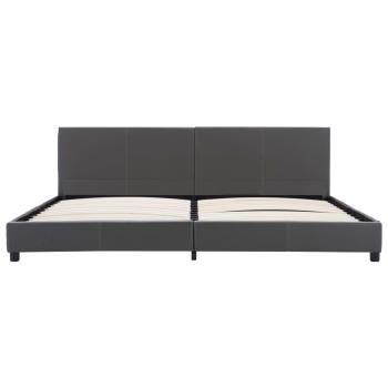 Bettgestell Grau Kunstleder 180x200 cm