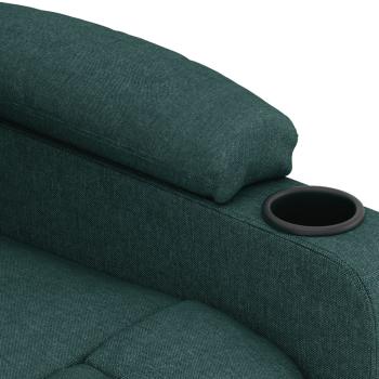 Relaxsessel Elektrisch Dunkelgrün Stoff