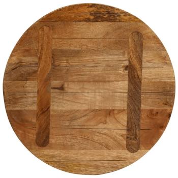 Tischplatte Ø 40x3,8 cm Rund Massivholz Mango