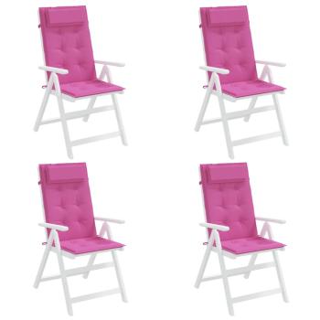Hochlehner-Auflagen 4 Stk. Rosa Oxford-Gewebe