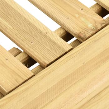 Sonnenliege mit Tisch Grün Imprägniertes Kiefernholz