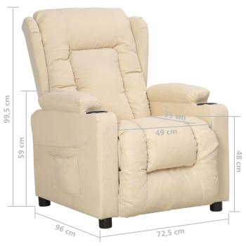 Aufstehsessel Creme Stoff