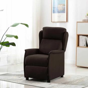 Massagesessel Dunkelbraun Stoff