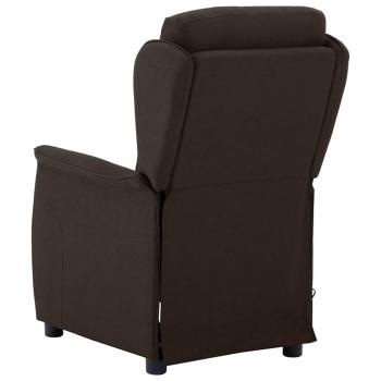 Massagesessel Dunkelbraun Stoff