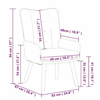 Sessel Hellgrau 63 x 67 x 94 cm Stoff und Sperrholz
