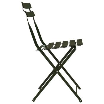Klappgartenstühle 2er Set Dunkelgrün Stahl