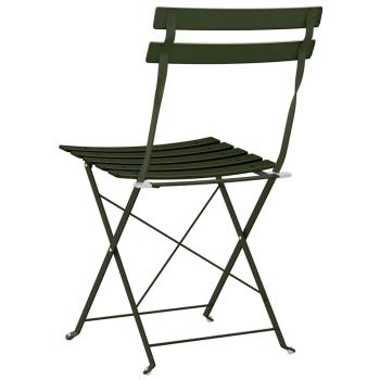 Klappgartenstühle 2er Set Dunkelgrün Stahl