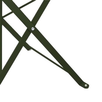 Klappgartenstühle 2er Set Dunkelgrün Stahl