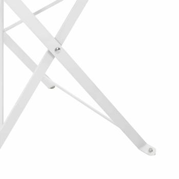 Klappgartenstühle 2er Set Weiß Stahl