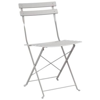 Faltbare Gartenstühle 2er Set Beige Stahl