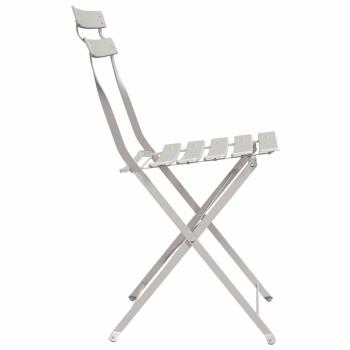 Faltbare Gartenstühle 2er Set Beige Stahl