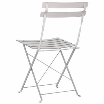 Faltbare Gartenstühle 2er Set Beige Stahl