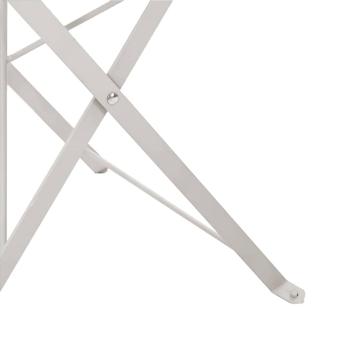 Faltbare Gartenstühle 2er Set Beige Stahl