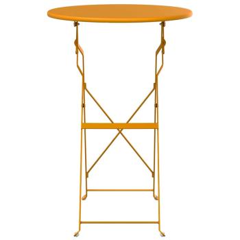 Klapptisch Bistro Senfgelb Ø50x71 cm Pulverbeschichteter Stahl