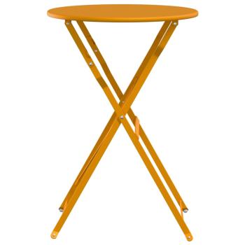 Klapptisch Bistro Senfgelb Ø50x71 cm Pulverbeschichteter Stahl