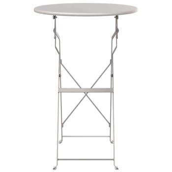 Klapp-Bistrotisch Beige Ø50x71 cm Pulverbeschichteter Stahl