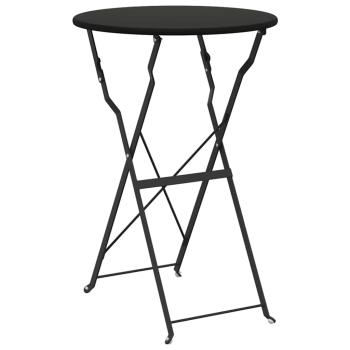 Klapp-Bistrotisch Anthrazit Ø50x71 cm Pulverbeschichteter Stahl
