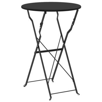 Klapp-Bistrotisch Anthrazit Ø50x71 cm Pulverbeschichteter Stahl