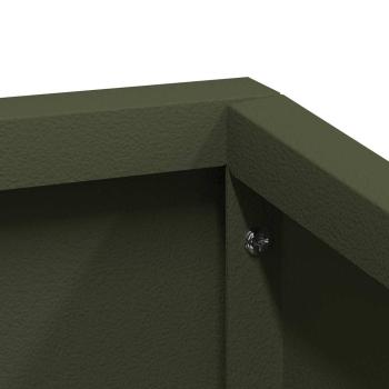 Metallpflanzgefäß Olivgrün Metall Mittel Stapelbar Rechteckig