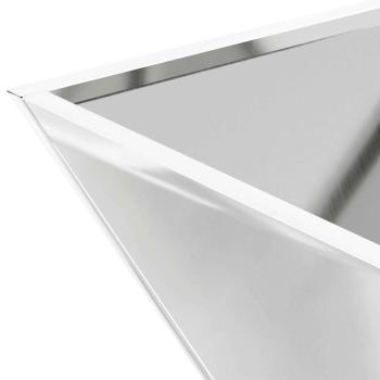 Metallpflanzgefäß Verzinkter Stahl 35 x 35 x 15 cm Pflanzgefäße