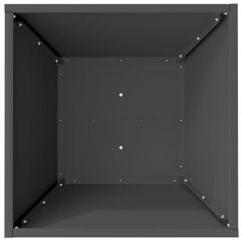 Metallpflanzer Schwarz Metall 40 x 40 x 15 cm Langlebig