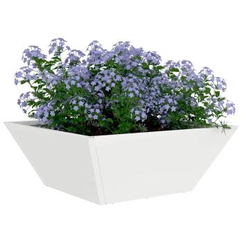 Plastikpflanzerset Weiß Kunststoff 40 x 40 x 15 cm Stapelbar