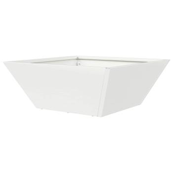 Plastikpflanzerset Weiß Kunststoff 40 x 40 x 15 cm Stapelbar