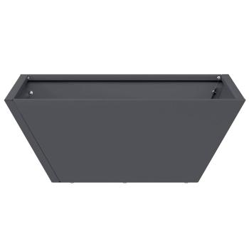 Plastik Pflanzgefäß Set Anthrazit Kunststoff 40 x 40 x 15 cm
