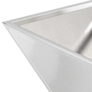 Metall Pflanztopf Edelstahl 40 x 40 x 15 cm Langlebig Quadratisch