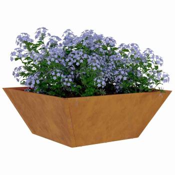 Metallpflanzer Wetterstahl 40 x 40 x 15 cm Dekorative Einlagen