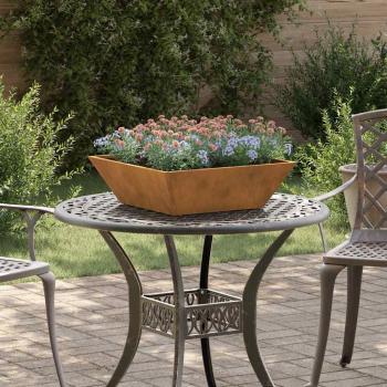 ARDEBO.de - Metall Pflanzer Verwitterter Stahl 50 x 50 x 15 cm