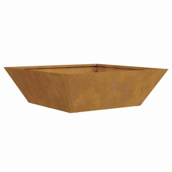 Metall Pflanzer Verwitterter Stahl 50 x 50 x 15 cm