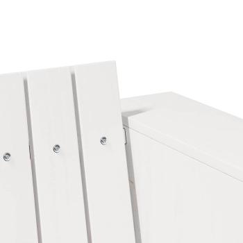 Garten Sofa 2-Sitzer 134x60x62 cm Weiß Massivholz Kiefer