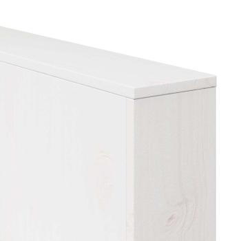 Garten Sofa 2-Sitzer 134x60x62 cm Weiß Massivholz Kiefer