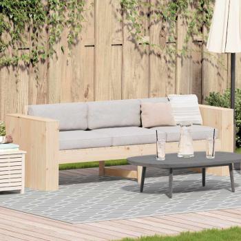 ARDEBO.de - Garten Sofa 3-Sitzer Natur Massivholz Kiefer Mittel Langlebig