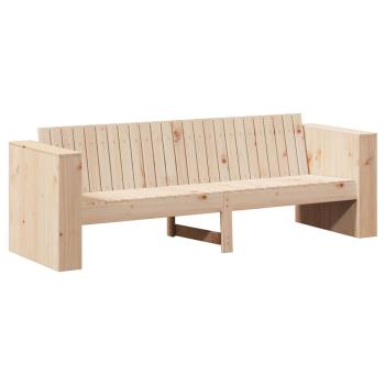 Garten Sofa 3-Sitzer Natur Massivholz Kiefer Mittel Langlebig