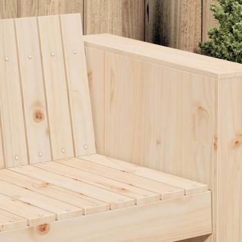 Garten Sofa 3-Sitzer Natur Massivholz Kiefer Mittel Langlebig
