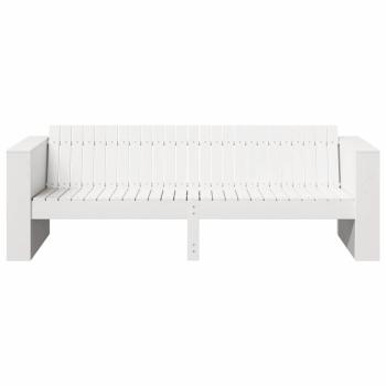 Garten-Sofa 3-Sitzer Weiß Holz Mittel Langlebig Outdoor-Sofa
