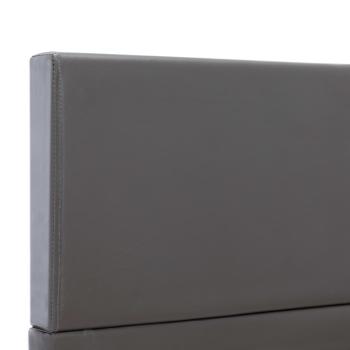 Bettgestell Grau Kunstleder 100x200 cm