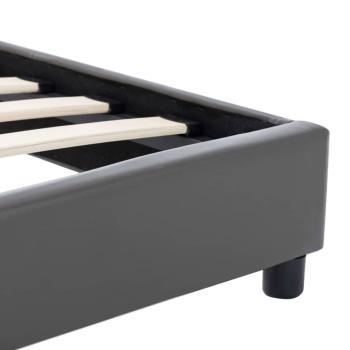 Bettgestell Grau Kunstleder 90x200 cm