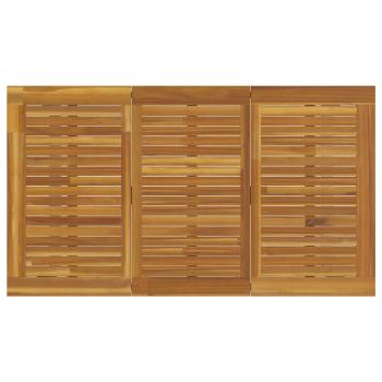 7-teiliges Garten-Esstischset aus solidem Akazienholz und Metall